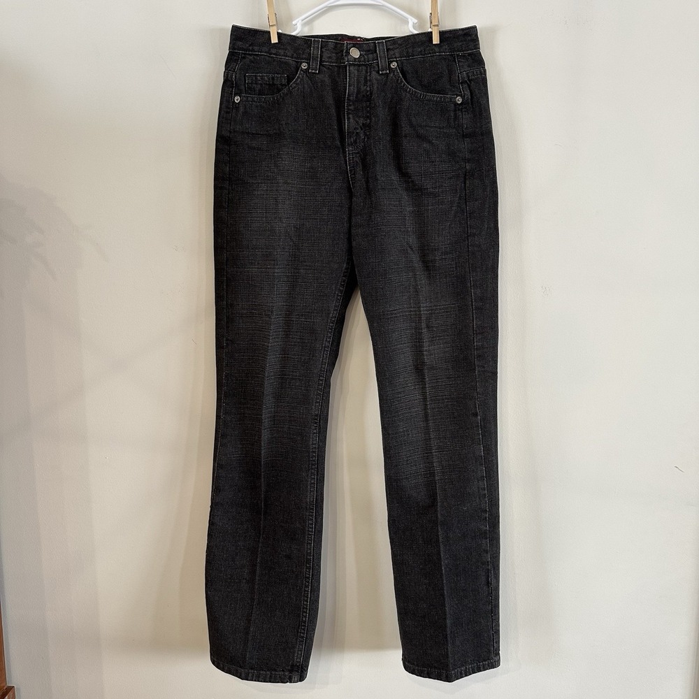 Women's‎ Lee Riveted Straight Denim Jeans Light Black Wash 8 100% Cotton